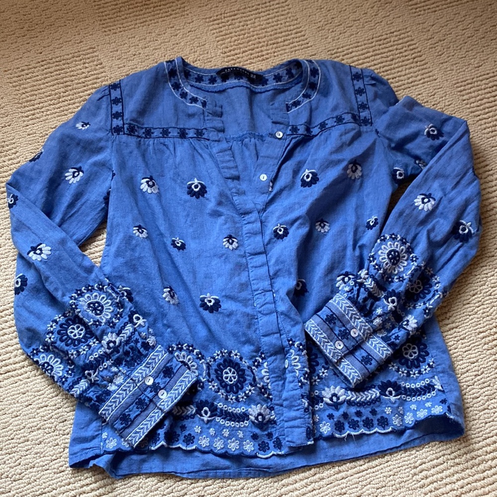 Zara Embroidered Blouse